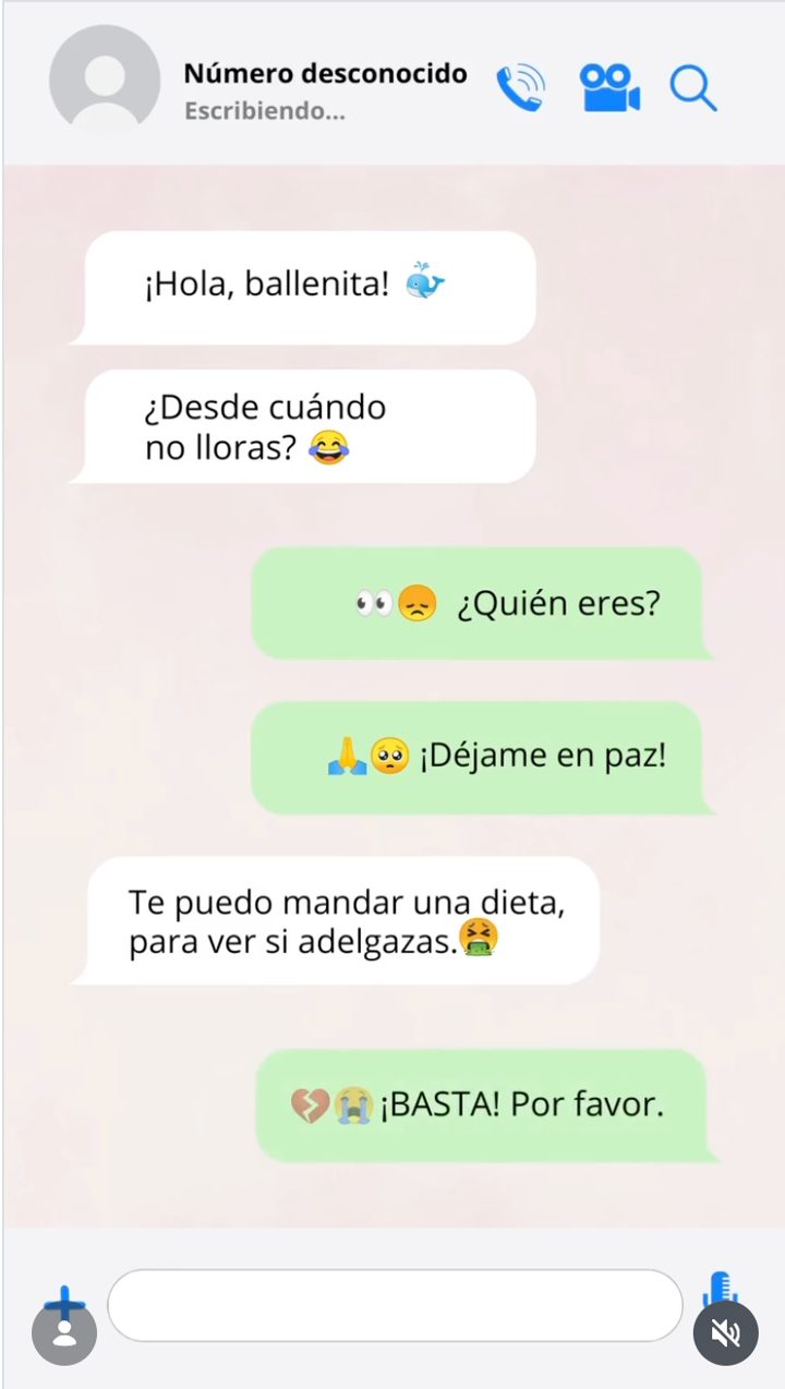 Simulación de ciberacoso por chat